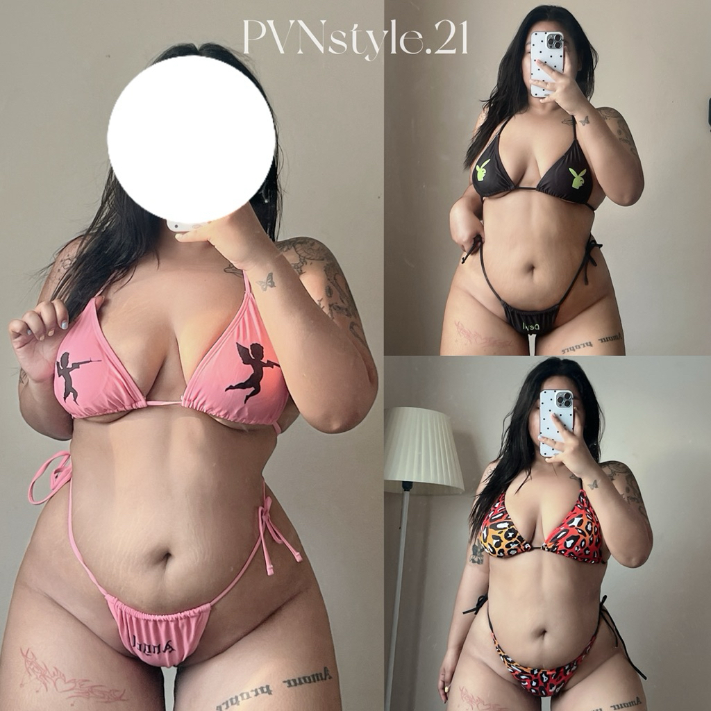 📌โล๊ะล้างสต็อค / บีกีนี่สาวอวบผูกสาย มีฟองน้ำในตัว ผ้าว่ายน้ำอย่างดี อก 36-48