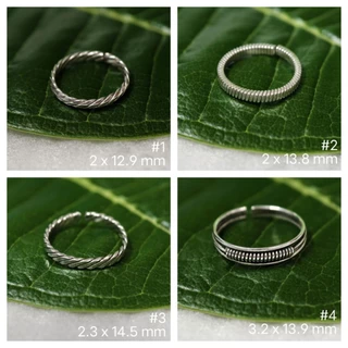 แหวนเท้าเงินแท้ 92.5% ปรับขนาดได้ แหวนนิ้วก้อย แหวนข้อนิ้ว แหวนน่ารัก Sterling silver Boho Toe ring