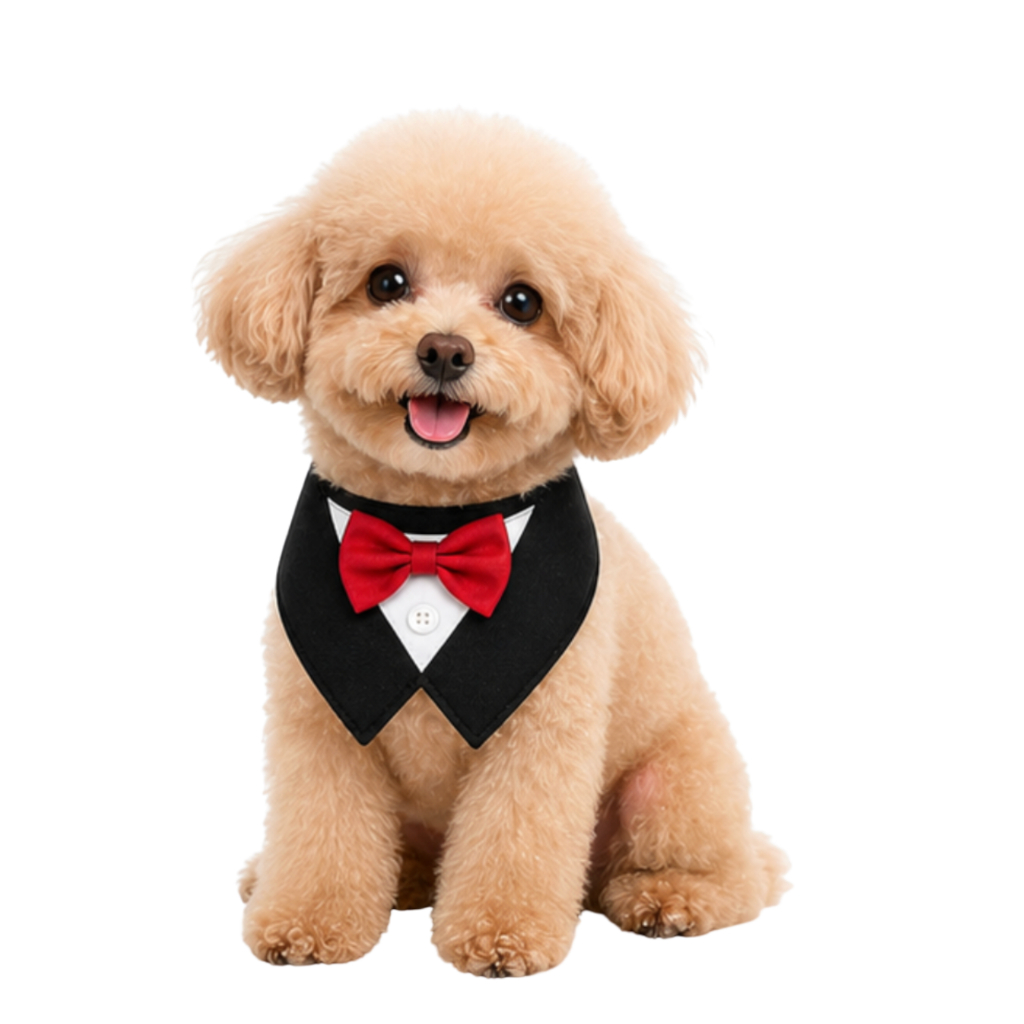 สูทหมา Dog Tuxedo ปลอกคอสุนัข/แมว ผ้าพันคอหมา หมาใหญ่ใส่ได้ ใส่ออกงาน งานแต่ง วันเกิด ปรับรอบคอได้ พร้อมส่ง ราคา ถูกที่สุด ดีลบีเคเค แกลเลอรีภาพที่ 5