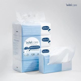 ยกหิ้วWelcare Premium Soft Facial Tissue ทิชชู่เกรดพรีเมียม เนื้อนุ่มละเอียด ไม่เป็นขุย ไม่ระคายเคืองผิว
