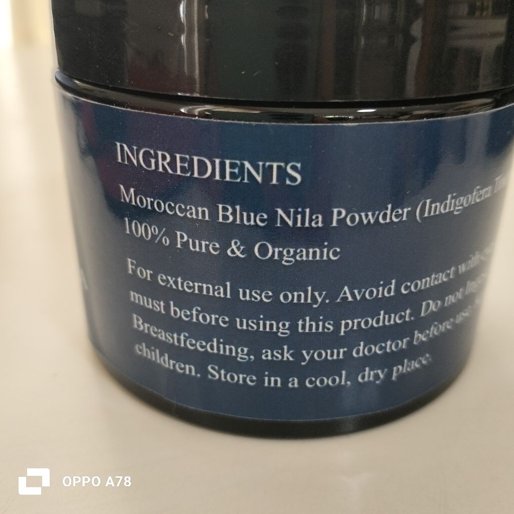 blue nila powder ผงนิลาสาหร่ายสีน้ำเงินโมรอคโค