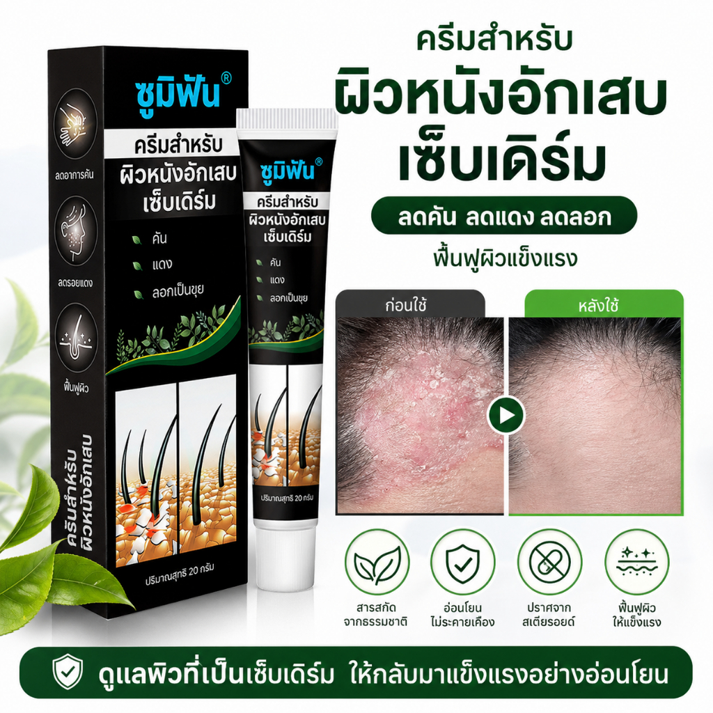🌿ปลอบประโลมผิว🌿 ครีมรักษาโรคกลาก ครีมดูแลผิวมัน ช่วยปรับสมดุลผิว ลดความมันและอาการคัน ปลอบประโลมผิว ซึมไว ใช้ง่าย