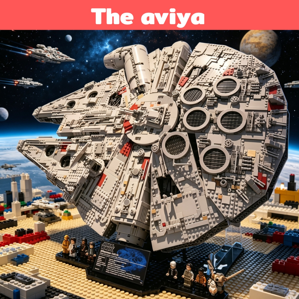 ชุดตัวต่อโมเดล 75192 Star Wars Millennium Falcon ซึ่งเป็นชุดตัวต่อจำลองยานอวกาศชื่อดังจากภาพยนตร์ St
