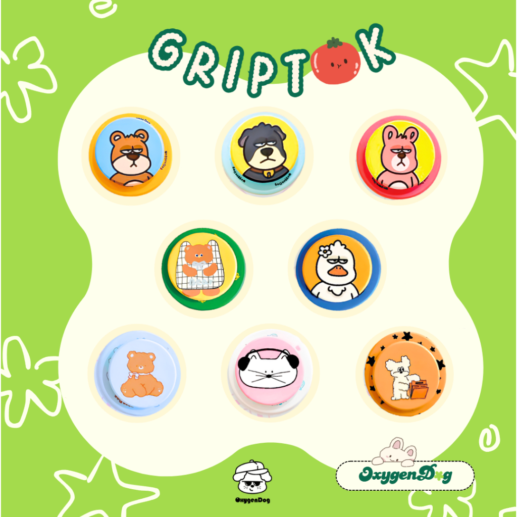 Oxygendog griptok แม่เหล็ก ลายการ์ตูน AA และเคสมือถือทุกรุ่น ที่เป็นแม่เหล็ก