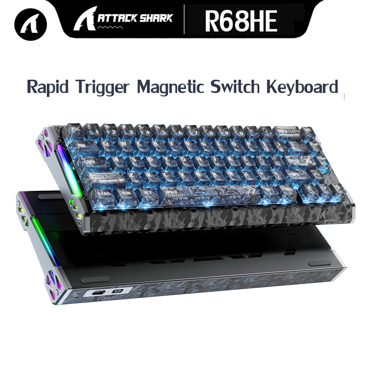 ⚡พร้อมส่งจากไทย⚡Attack Shark R68HE คีย์บอร์ดแม่เหล็ก magnetic switch mechanical keyboard Gaming