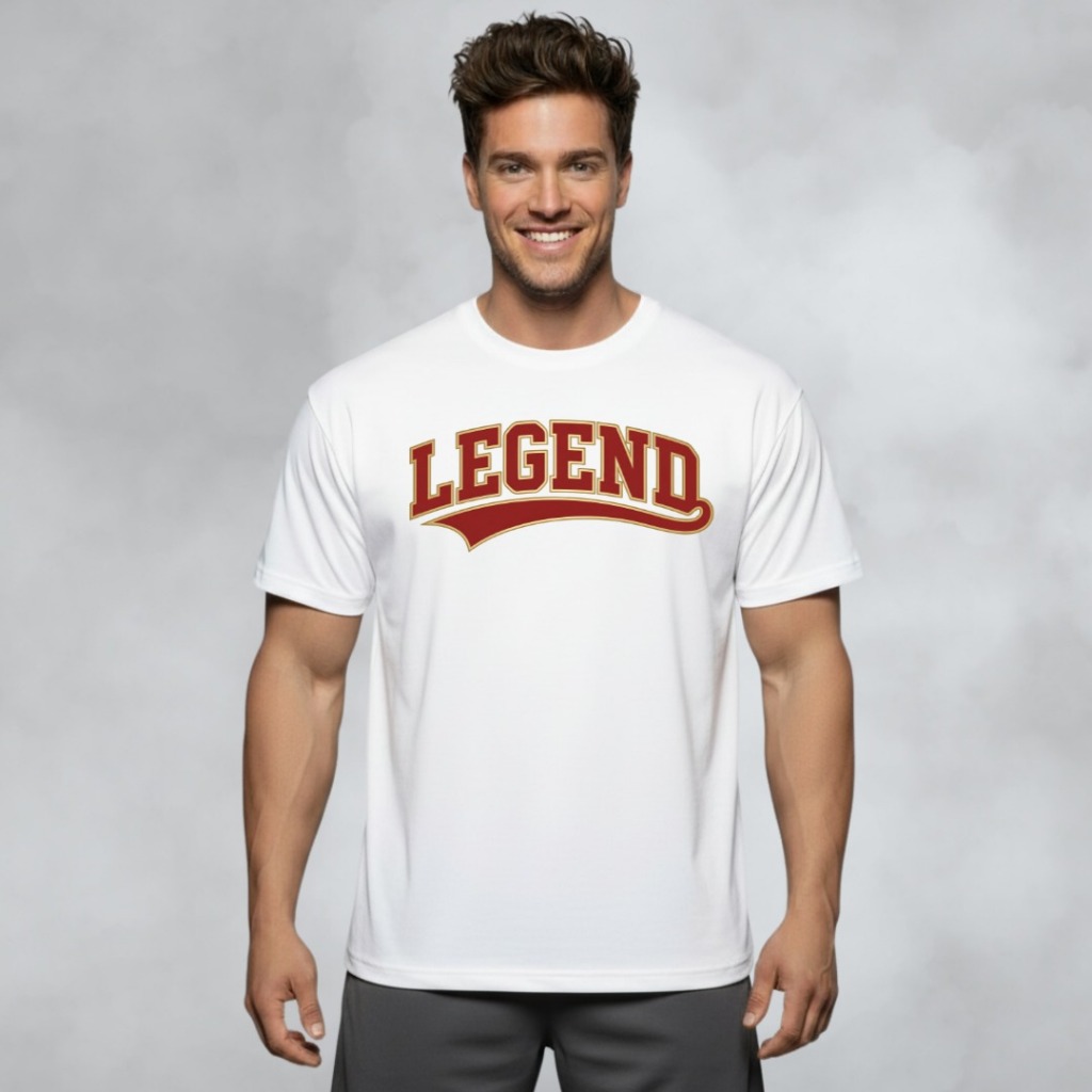 LEGEND เสื้อยืดแขนสั้นผู้ชาย Men’s Gym Workout Bodybuilding Muscle T-Shirt