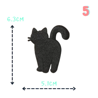 🐾✨ตัวรีดติดเสื้อC79 น้องแมว 10 ท่าทาง 🐈‍⬛ ตัวรีดปักสุดกวน DIY แต่งเสื้อผ้าสไตล์มินิมอล🐾✨