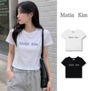 พร้อมส่ง / เสื้อครอป ❤️💯❤️ MATIN KIM - LOGO CROP TOP ส่งสินค้าทุกวัน ส่งเร็ว
