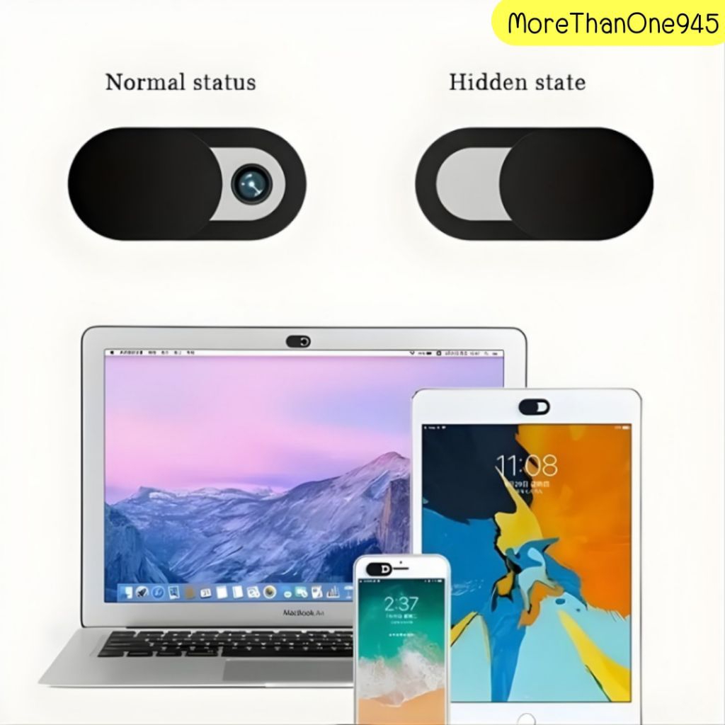 ฝาปิดกล้องเว็บแคม ที่ปิดกล้องมือถือ Privacy Camera Cover สไลด์ปิดเลนส์ ป้องกันการแฮก สำหรับโน๊ตบุ๊ค มือถือ แท็บเล็ต iPad