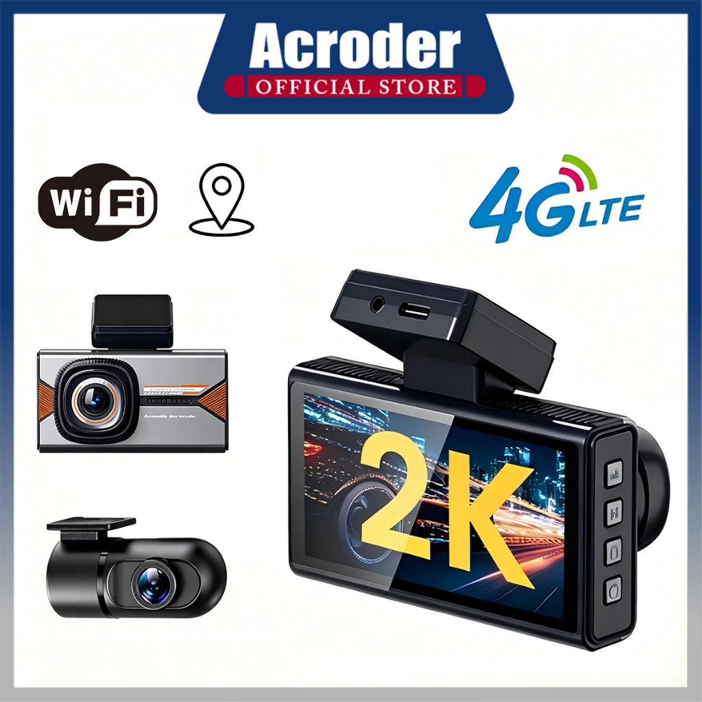 Acroder DashCam P82 4G  Car Camera กล้องติดรถยนต์อัจฉริยะ ความละเอียด 2K