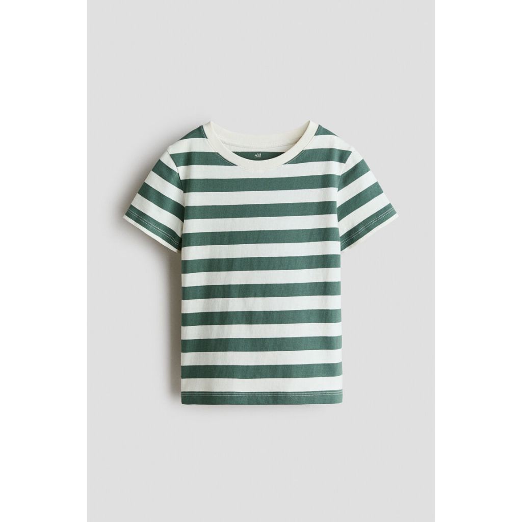 H&M เสื้อคอตตอล ลายทาง ไซด์ 1.5-10 ปี ของใหม่  แท้ พร้อมส่ง
