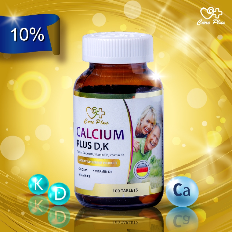 Care Plus Calcium Plus D,K 100 tablets