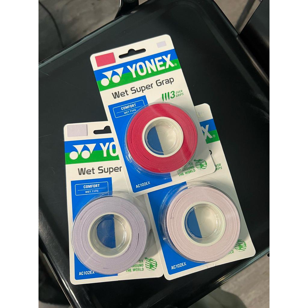 YONEX | กริปพันด้ามไม้แบด (Over-grip) รุ่น WET SUPER GRAP "Comfort" AC102EX รุ่นขายดีที่สุด สีสวยที่สุดของโยเน็กซ์