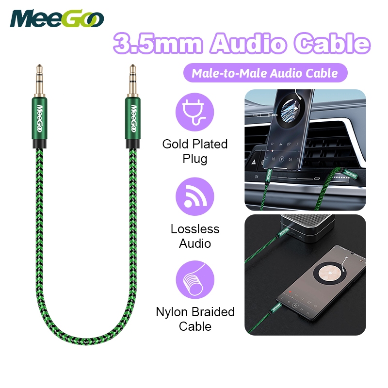 MeeGoo สายสัญญาณ AUX 1ออก13.5mm ความยาว 1เมตร  สายแจ็คต่อโทรศัพท์ สาย AV audio