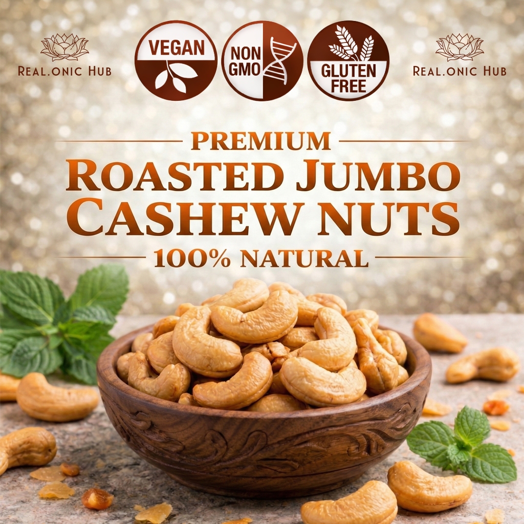 1 kg. 🎊 จัมโบ้ เม็ดมะม่วงหิมพานต์ไทย อบ หอม ไม่มีน้ำมัน 💝 Roasted Jumbo Cashew Nuts 💝 No Oil 💝 วีแกน