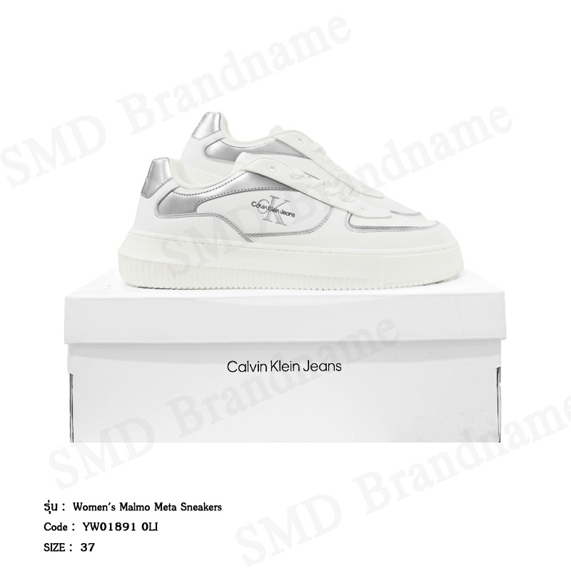 Calvin Klein Jeans รองเท้าผ้าใบผู้หญิง รุ่น Women's Malmo Meta Sneakers Code: YW01891 0LI