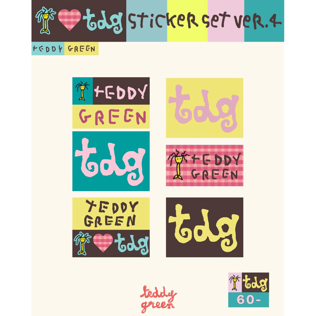 sticker TDG set ver.4 ♥️ teddy green