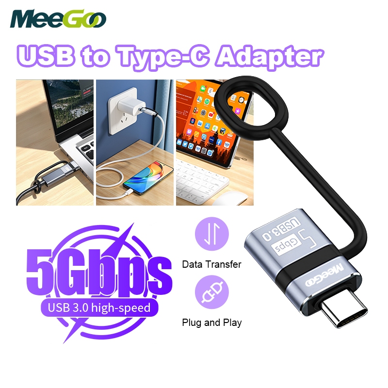 MeeGoo อะแดปเตอร์ OTG ตัวแปลงสายชาร์จ USB 3.0 to Type-C / Type-C to USB 3.0 Adapter สําหรับ โทรศัพท์ คอมพิวเตอร์ แท็บเล็