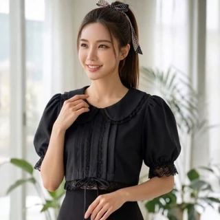 งานป้ายบน love story clothing เสื้อคอบัว เอวลอย เอวจั้มรูดปรับได้