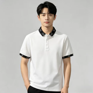PROMAN เสื้อโปโลผู้ชาย ทรงหลวมสบาย ผ้าฝ้ายแท้ ใส่ไปทำงาน-เที่ยวได้ สีไม่ซีด ไซส์ M-3XL