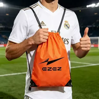EZEZ（อีซี่）กระเป๋าหูรูด กระเป๋าสะพายหลัง Football Bag กระเป๋าใส่รองเท้าบาส ใส่อุปกรณ์กีฬา
