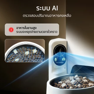 NEW PETKIT Yumshare SOLO With Camera 2 (Global Version) เครื่องให้อาหารอัตโนมัติมีกล้องตรวจจับ AIแยกตัวแมวได้