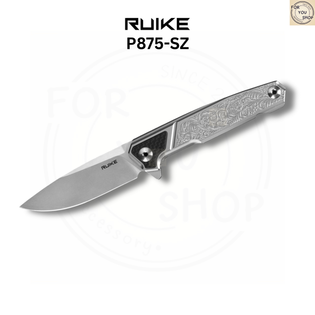 มีดพับ RUIKE P875-SZ ใบมีด 14C28N ขนาด 3.5นิ้ว ด้าม 420 Stainless ระบบ Frame Lock + Beta Plus Lock EDC / Tactical Knife