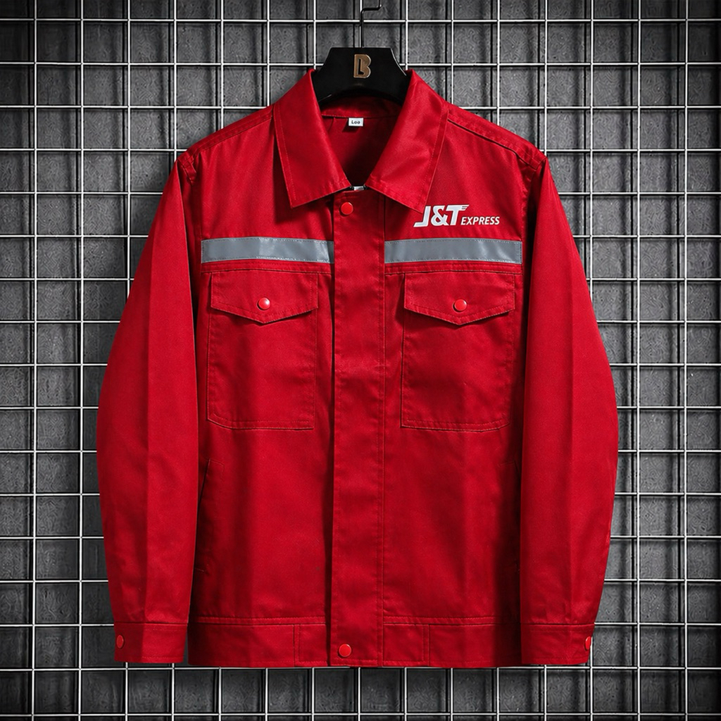 JT-01 เสื้อแจ๊คเก็ต J&T Express ใส่ส่งของ (ใช่โค้ดส่วนลดได้)