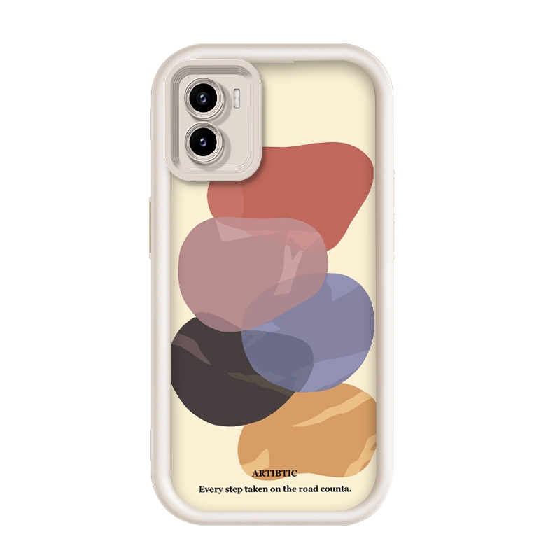 เข้ากันได้ Vivo Y15S/Vivo Y15/Vivo Y10/Vivo Y01,กรณีโทรศัพท์ป้องกันกราฟฟิก Macaron Abstract Art ที่อ