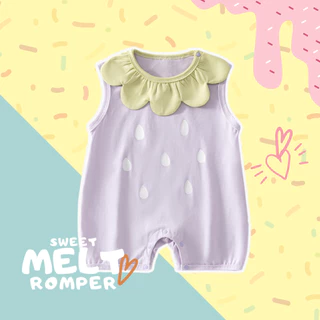 totty.apparel ชุดรอมเปอร์แขนกุด หน้าร้อน สำหรับเด็ก 3-6/6-9เดือน สีพาสเทล รุ่น sweet melt (0224)