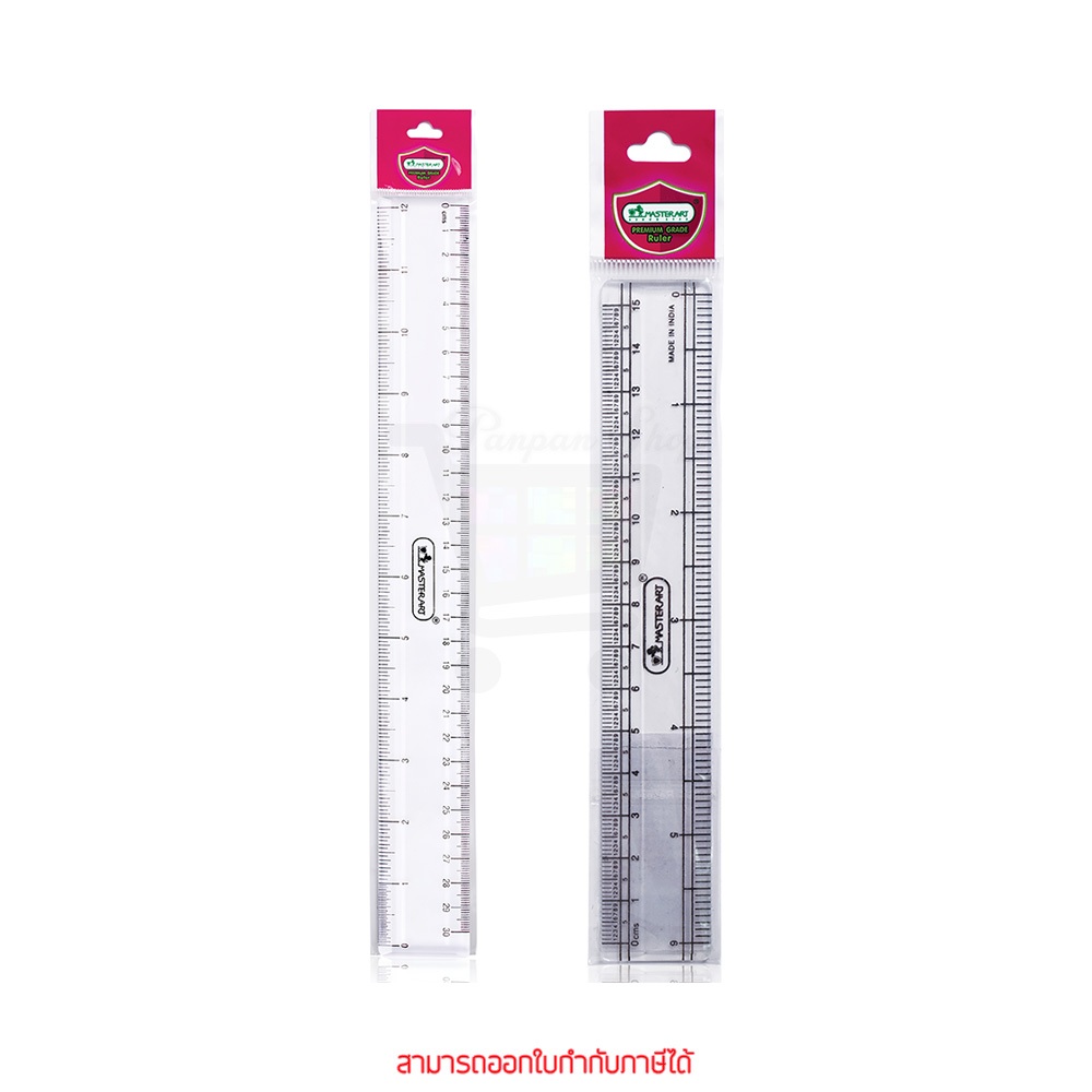 ยกกล่อง 12 ชิ้น Masterart Ruler MR6 6 นิ้ว / MR12 12 นิ้ว ไม้บรรทัด By pan