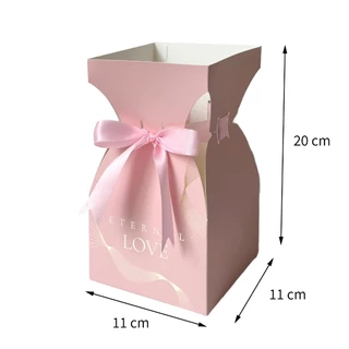 🌷🌷BAG🌷🌷กล่องใส่ดอกไม้ ทรงแจกัน กล่องดอกไม้ตั้งโต๊ะ จัดช่อดอกไม้ โอกาสพิเศษ