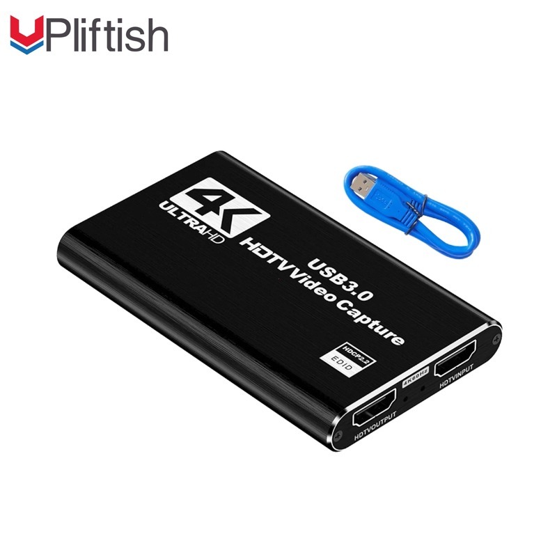 Upliftish Capture Card HDMI เป็น USB3.0 4K 60FPS การ์ดจับภาพวิดีโอ *แถมสาย USB 3.0 ยาว 60 cm* capture card 4k