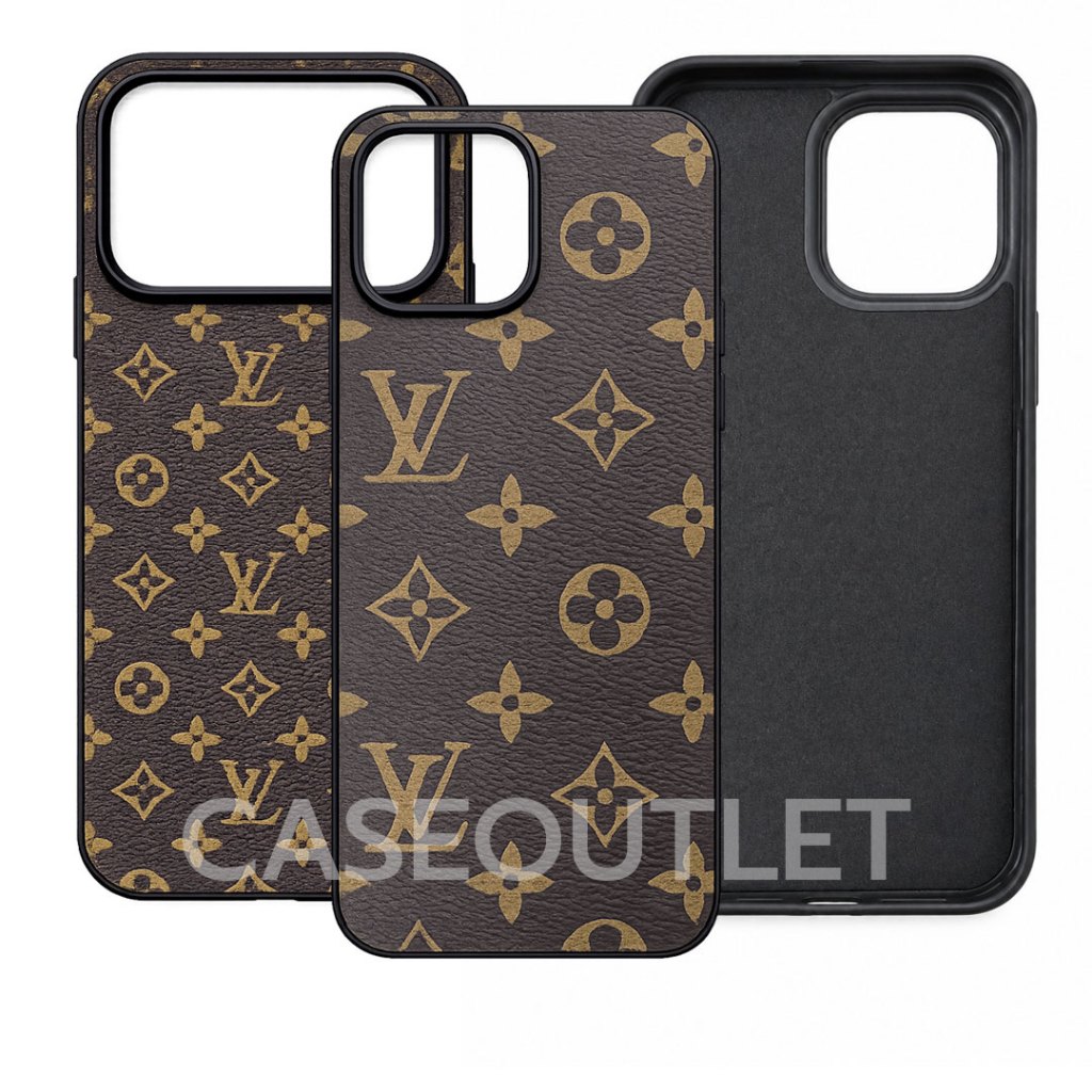 เคส Iphone17 pro max Iphone 15 14 13 11 Iphone17pro plus Louis LV หลุยส์ monogram หนัง ขอบยาง