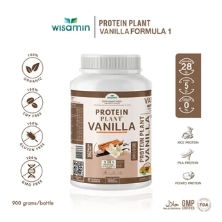PROTEIN PLANT สูตร 1 โปรตีนแพลนท์ 10 รสชาติ ปริมาณ 900 กรัม (ตราวิษามิน) ออแกรนิค จำนวน 1 กระปุก 900 กรัม