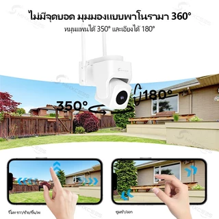 MHXCEES กล้องวงจรปิด 4G บันทึกต่อเนื่อง 24ชม. ไม่ต้องเติมเงิน ไม่ต้องใช้ WiFi 2K ระบบอัจฉริยะ Tuya