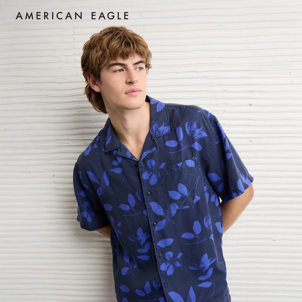 American Eagle Poolside Button-Up Shirt เสื้อเชิ้ต ผู้ชาย (NMSH 015-3031-404)