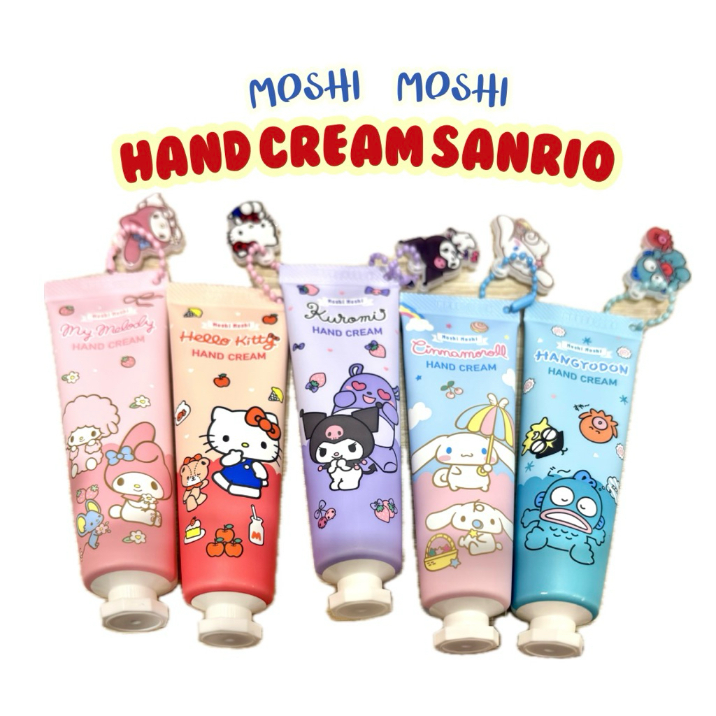 พร้อมส่ง❣️Moshi Moshi hand cream Sanrio🩵 โมชิ โมชิ แฮนด์ครีม ลายซานริโอ้ 5 กลิ่น