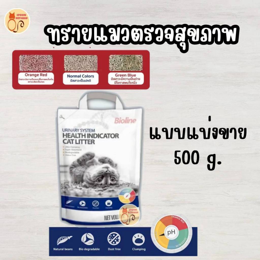 ทรายแมว Bioline Urinary System Health Indicator ตรวจความผิดปกติเดินปัสสาวะผ่านการเปลี่ยนสีของทราย ขน