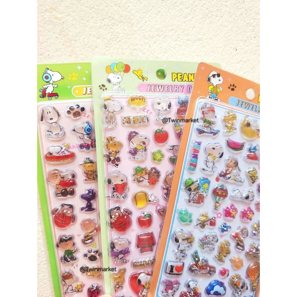 สติ๊กเกอร์ Bonbon drop 3D Kawaii สติกเกอร์นูน Snoopy 2nd Generation 3D การ์ตูนญี่ปุ่น サンリオ Cute DIY 