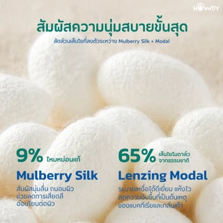 HappyHowdy ถุงเท้าผ้าไหมหม่อนไร้ตะเข็บ ลดกลิ่น รุ่น Silk Touch