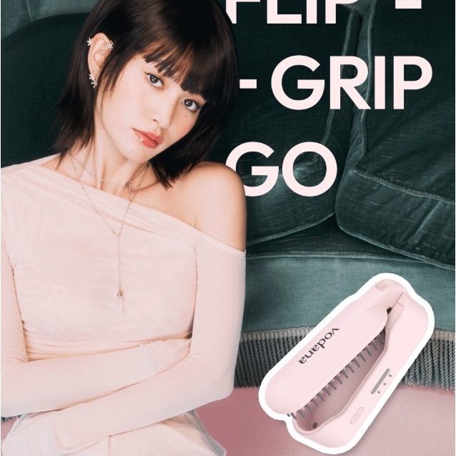 ( พร้อมส่ง ) Vodana Easy Up Hairstyler Flip Pink Edition Sale @Oliveyoung Only หวีผมไฟฟ้าพกพาไร้สาย ราคา ถูกที่สุด ดีลบีเคเค แกลเลอรีภาพที่ 5