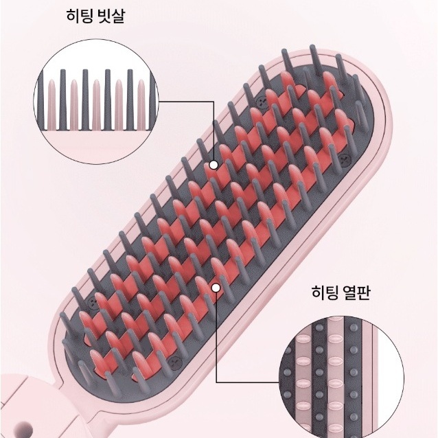 ( พร้อมส่ง ) Vodana Easy Up Hairstyler Flip Pink Edition Sale @Oliveyoung Only หวีผมไฟฟ้าพกพาไร้สาย ราคา ถูกที่สุด ดีลบีเคเค แกลเลอรีภาพที่ 3