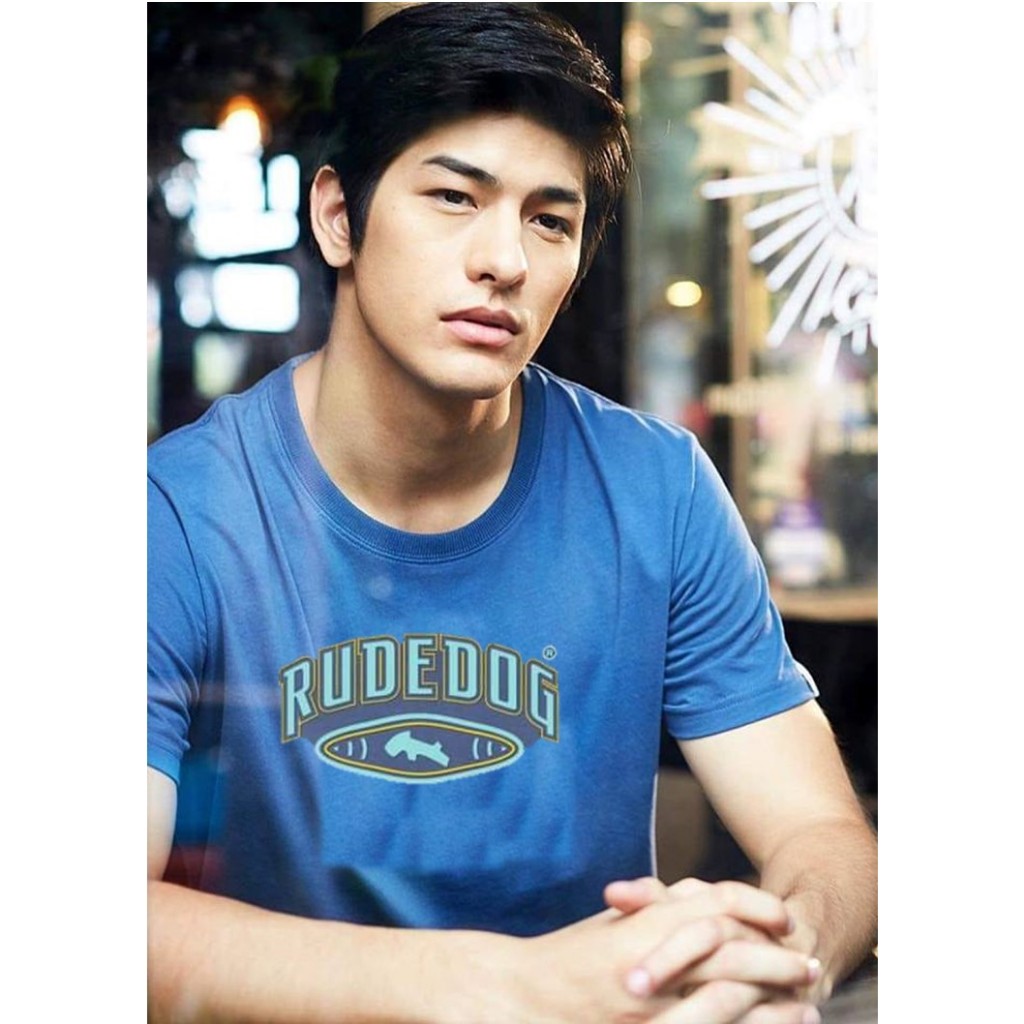 Rudedog เสื้อคอกลม ชาย หญิง รุ่น Hi school สีดีฟซี