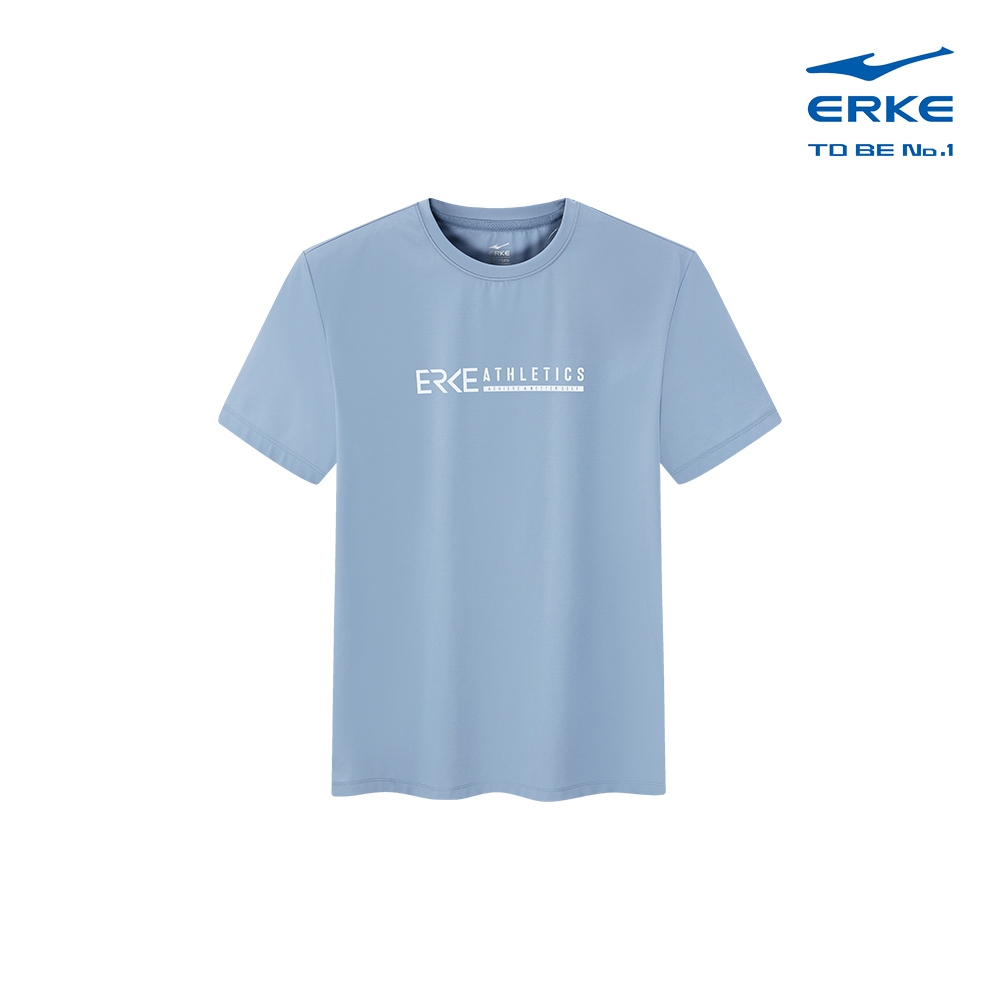 ERKE Crew Neck T-shirt > Mist Blue > 11225202084-602