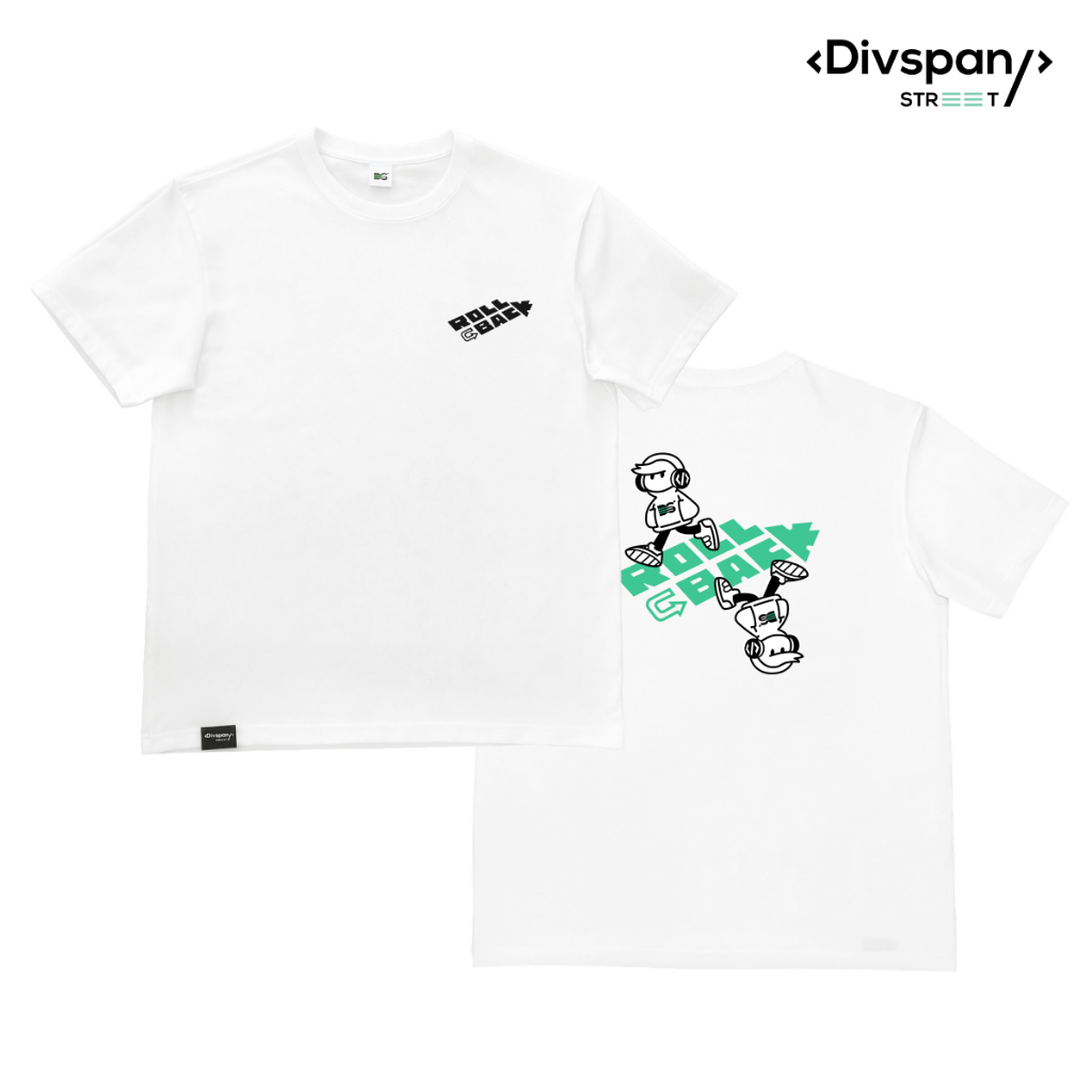 Divspan – เสื้อยืดขาว สตรีทมินิมอล รุ่น Walltag Typography