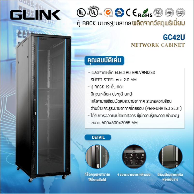 ตู้Rack 42U60CM ยาว60ลึก60สูง205.5 มือสอง