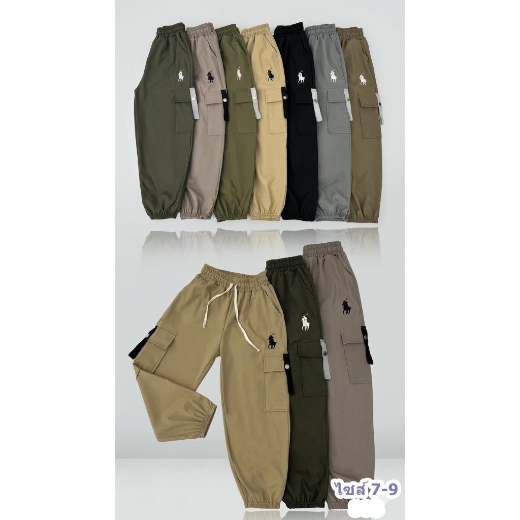 ((พร้อมส่ง))กางเกงวอร์มเด็กแฟชั่น แบบผูกเชือก แฟชั่นฤดูร้อน