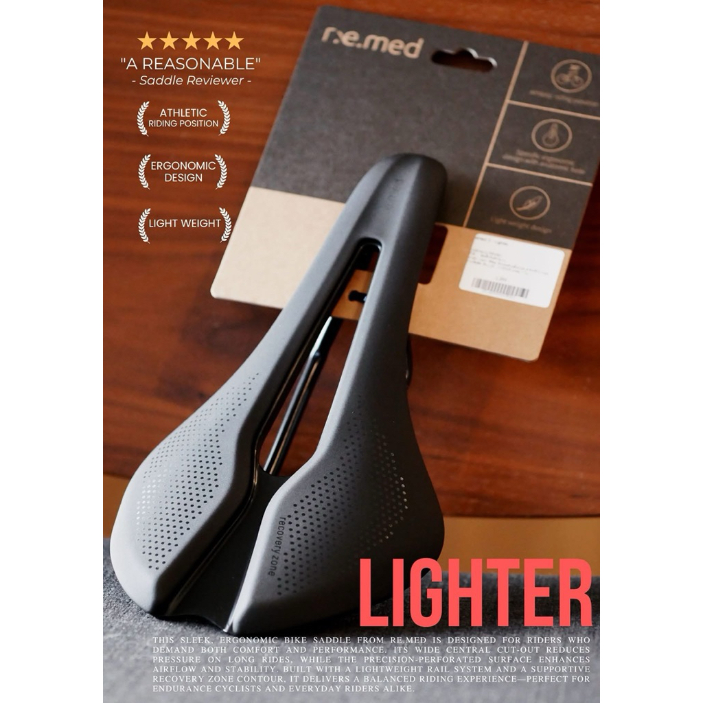 เบาะ Remed 3 Lighter (made by Selle Royal) เบาะเบา + ทรงสปอร์ต + นั่งสบาย
