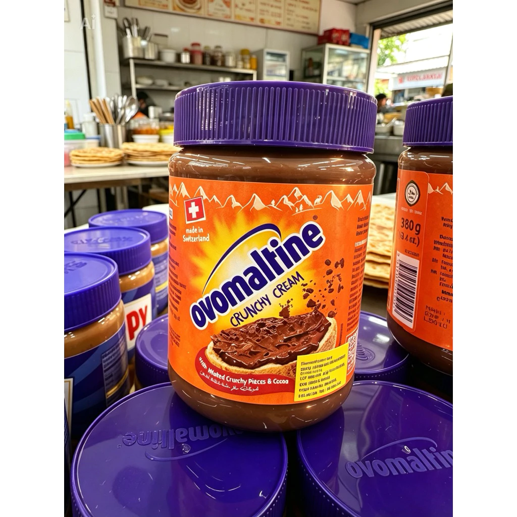Ovomaltine Crunchy Cream โอโวมอลติน ครั้นชี่ ครีม 380g/240g Exp.02/2027